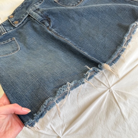 y2k snap denim low-waisted mini skirt - Picture 5 of 9